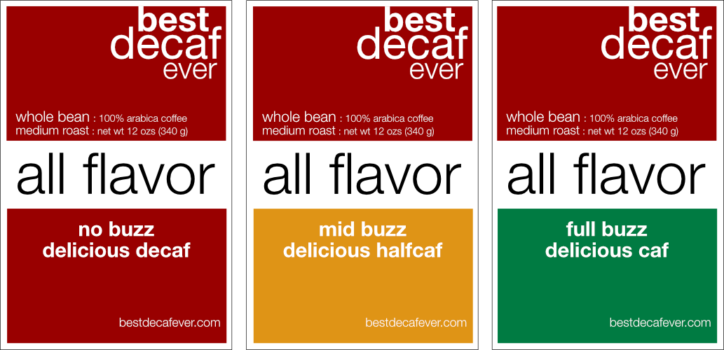 decaf, halfcaf, caf